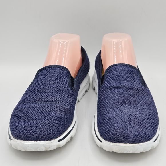 Sketchers go walk memory foam slipon navy dazzle shoes size 9.5 - Picture 7 of 16